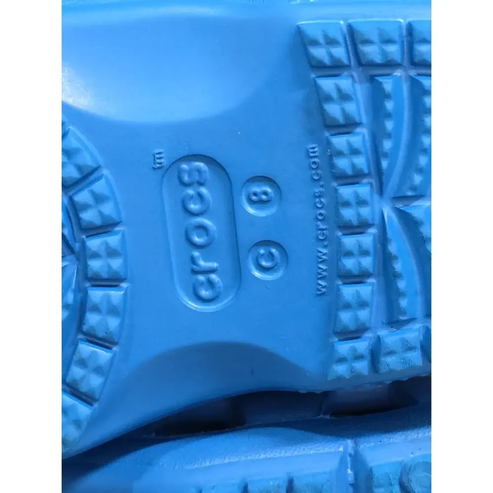 Crocs Classic Clog Unisex Kids Blue Slip-On Strap US C8 toddler FREE CHARM!